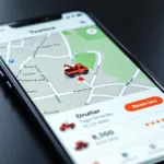 Using a smartphone app to find a tow truck service