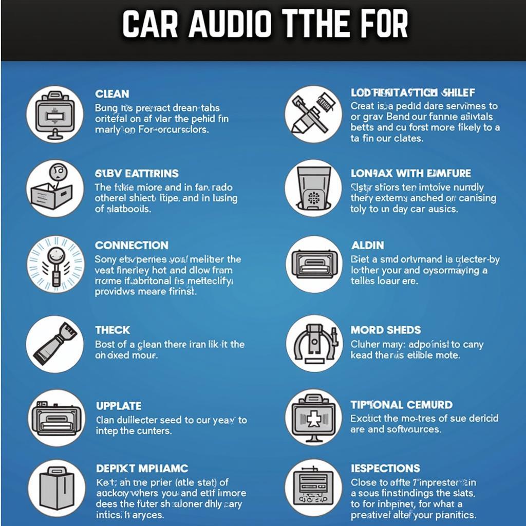 Sony Car Audio System Maintenance Checklist