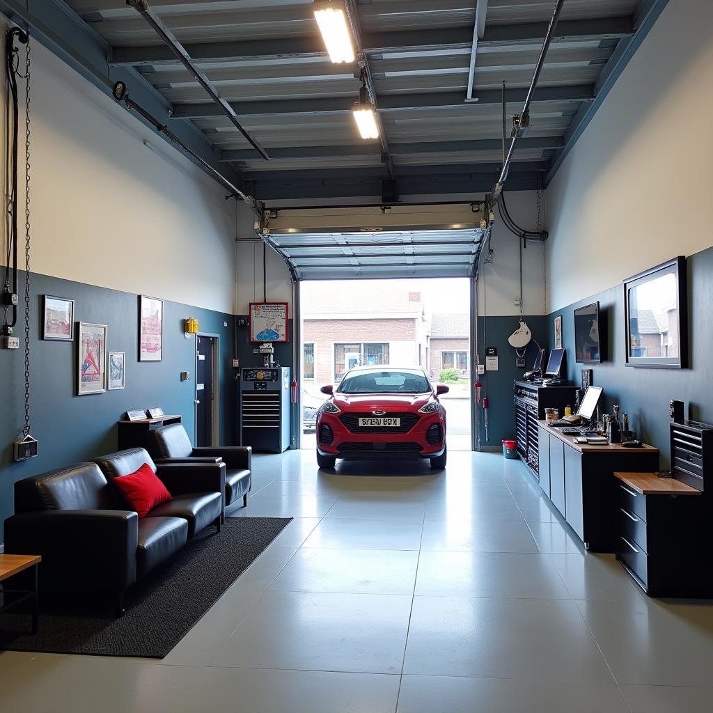 Modern Car Garage Interior in South Shields