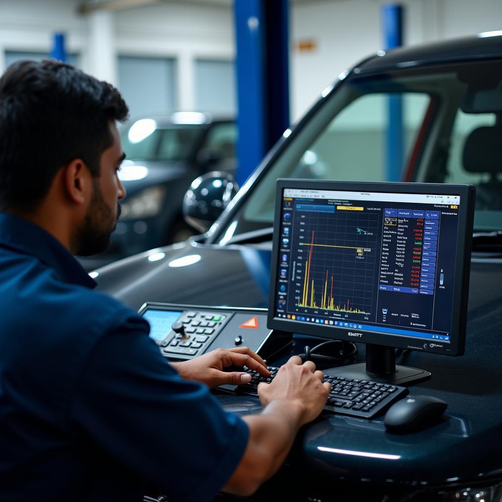 Advanced Diagnostic Tools at Swift Car Service Centre Kattupakkam