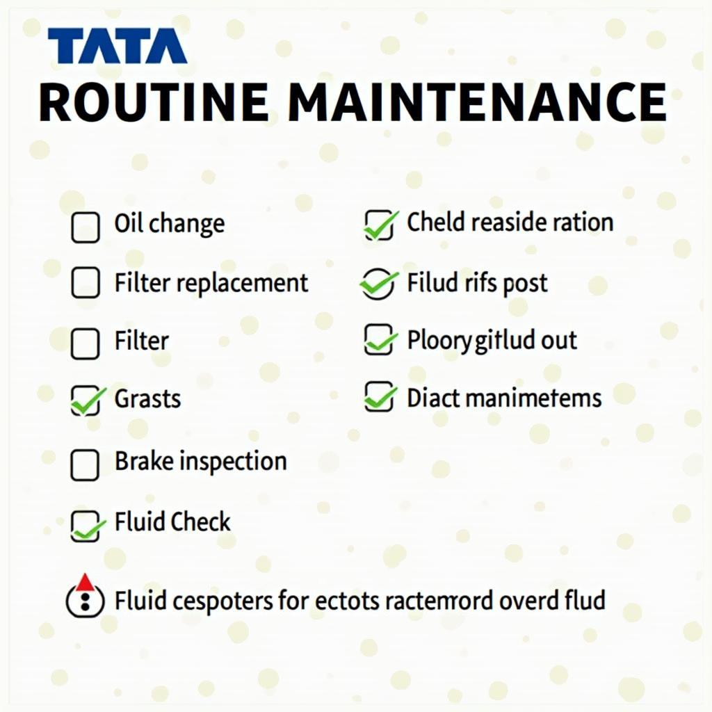 Tata Car Routine Maintenance Checklist