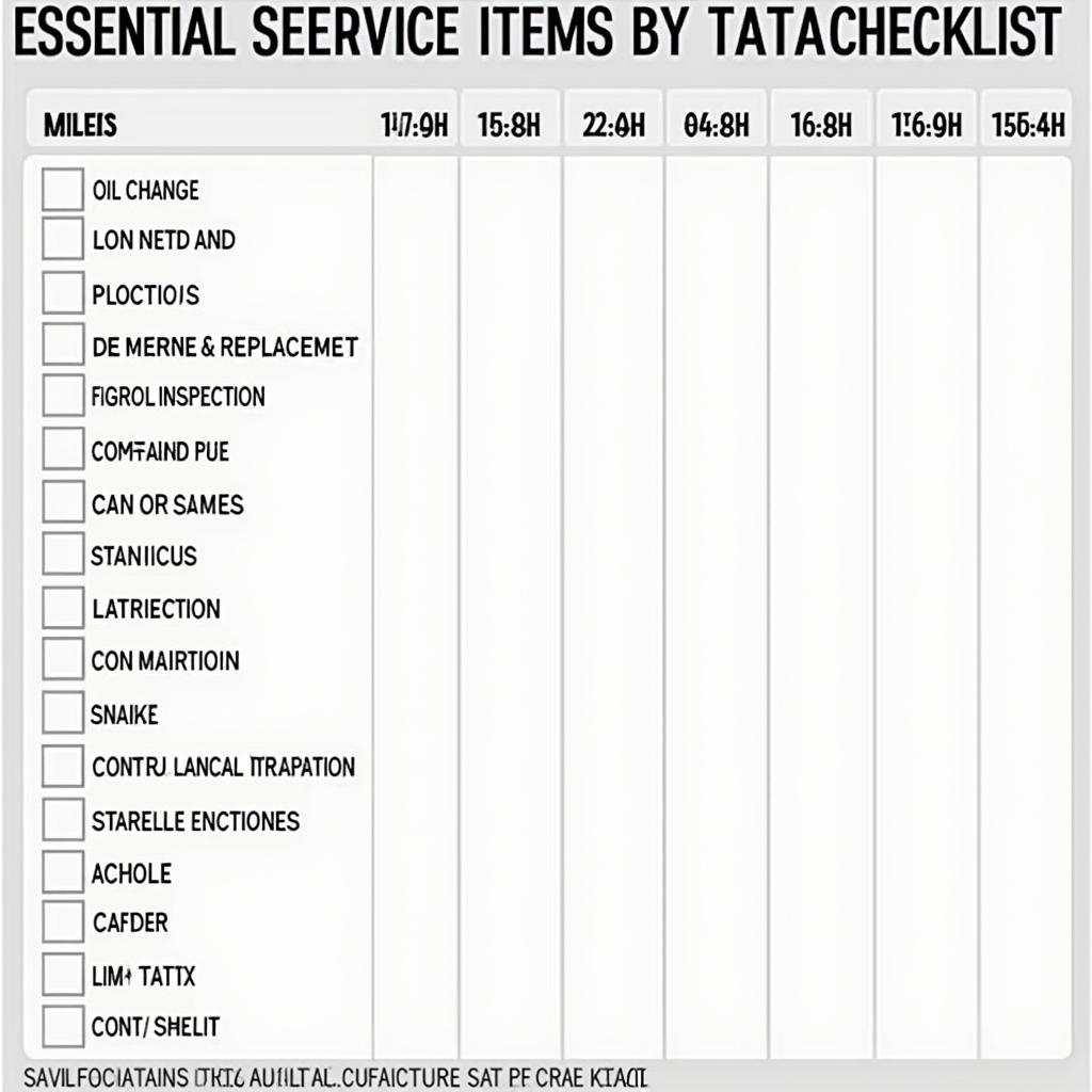 Essential Tata Car Service Checklist