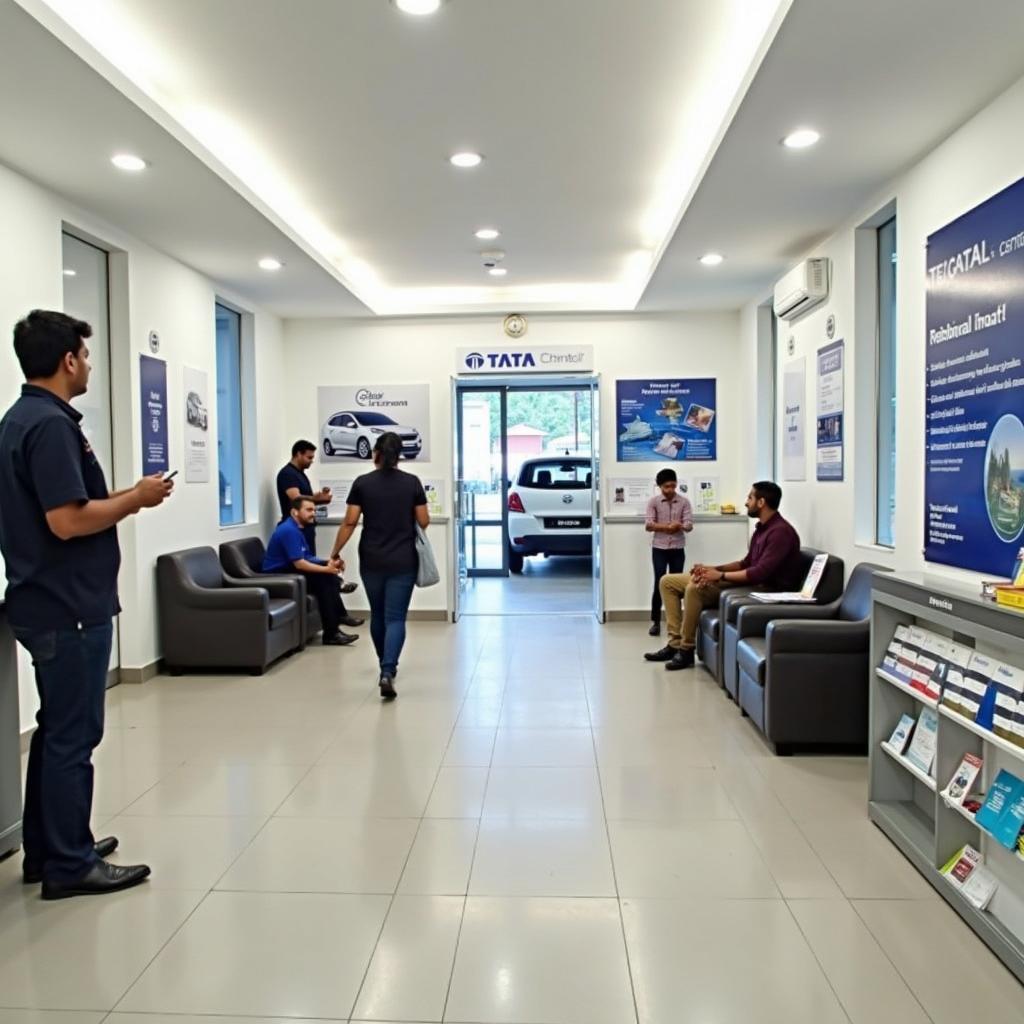 Customer Reception Area at a Tata Service Centre in Kannur