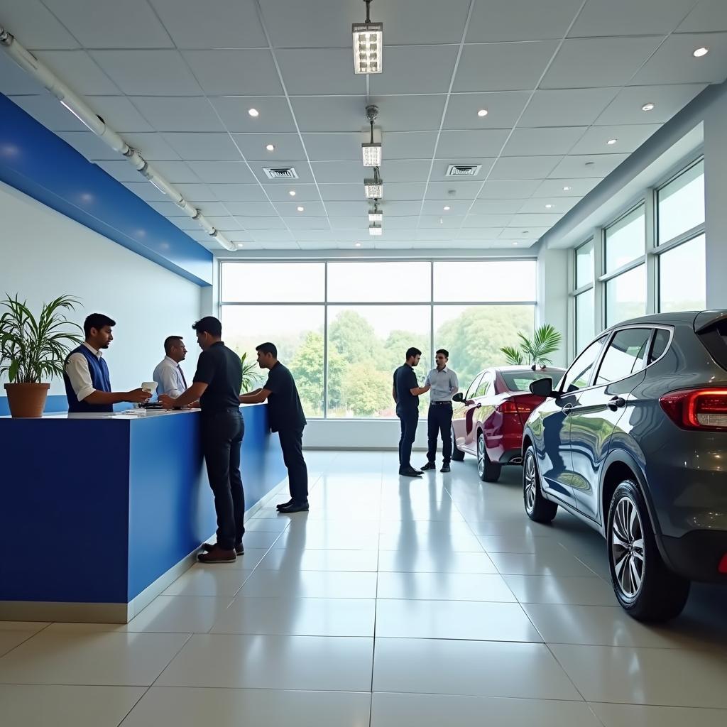 Tata Car Service Reception Area in Kalyan