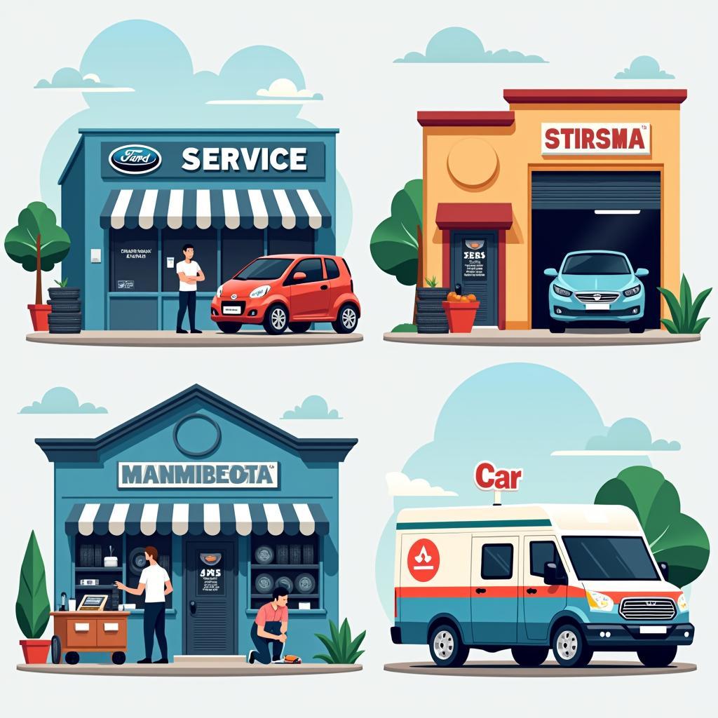 Different Types of Car Service Shops - A Visual Guide