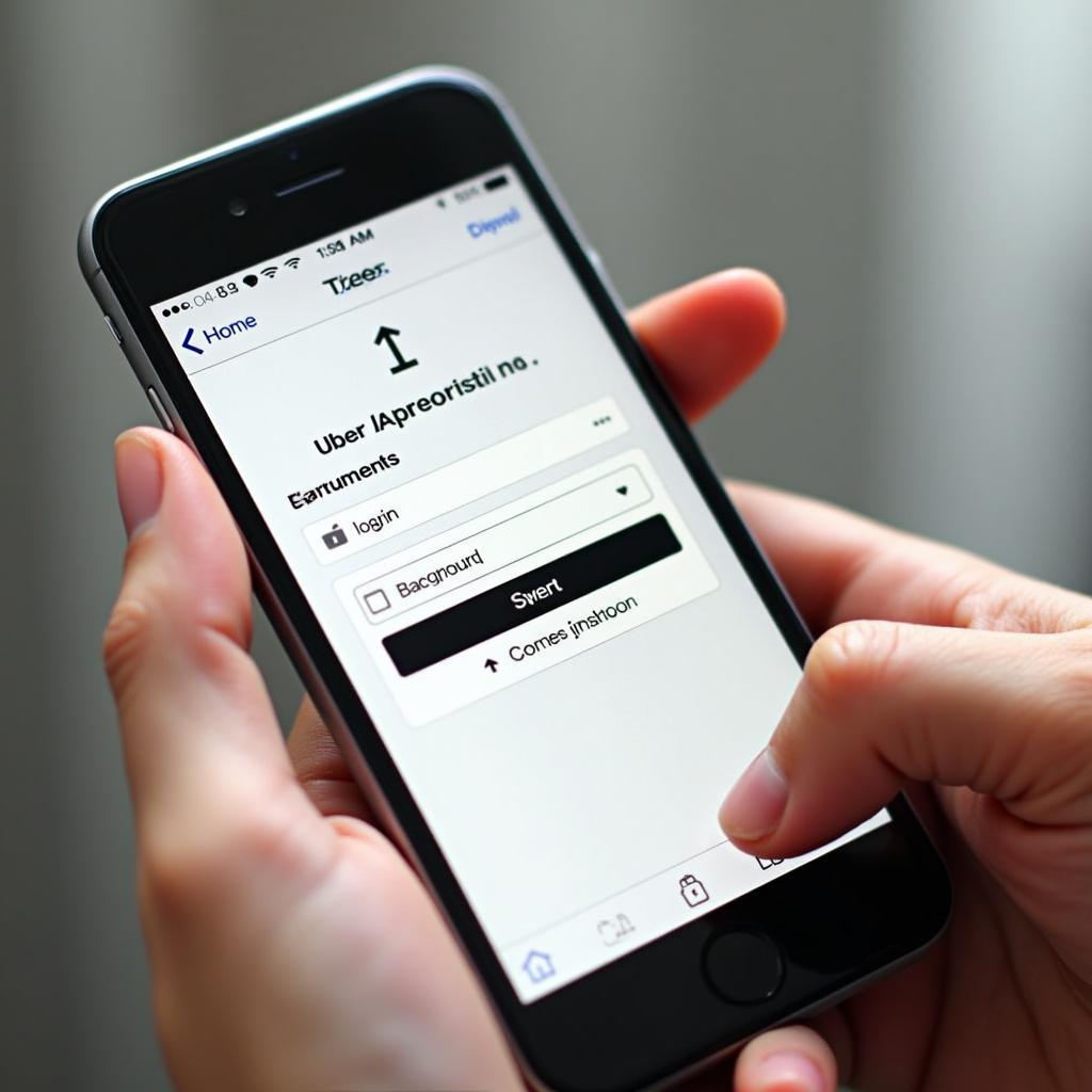 Completing the Uber Application Process on a Smartphone