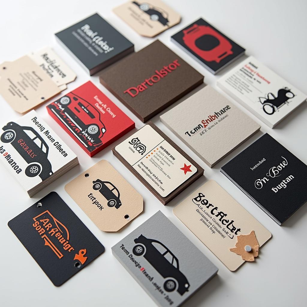 Unique and Creative Car Service Visiting Card Examples