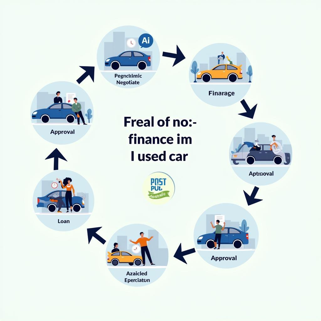 Used Car Dealer Financing Process Illustration