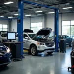 Modern Diagnostic Equipment in a Used Car Service Center