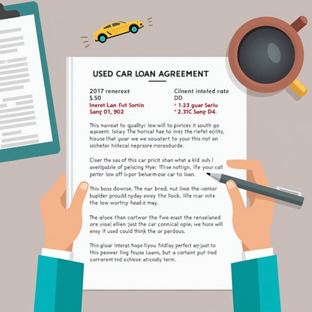 Used Car Loan Agreement Document