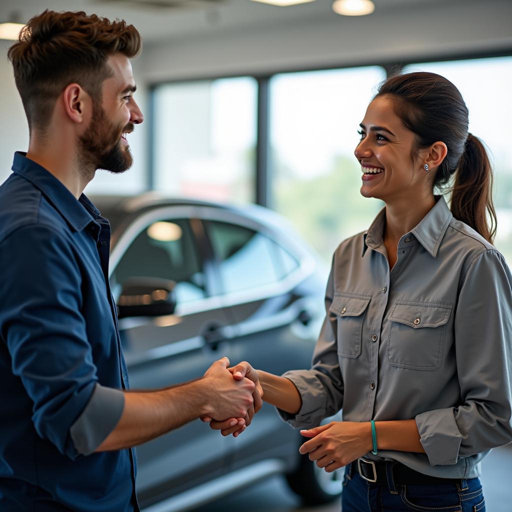 Happy Customer at a Vizag Car Service Center