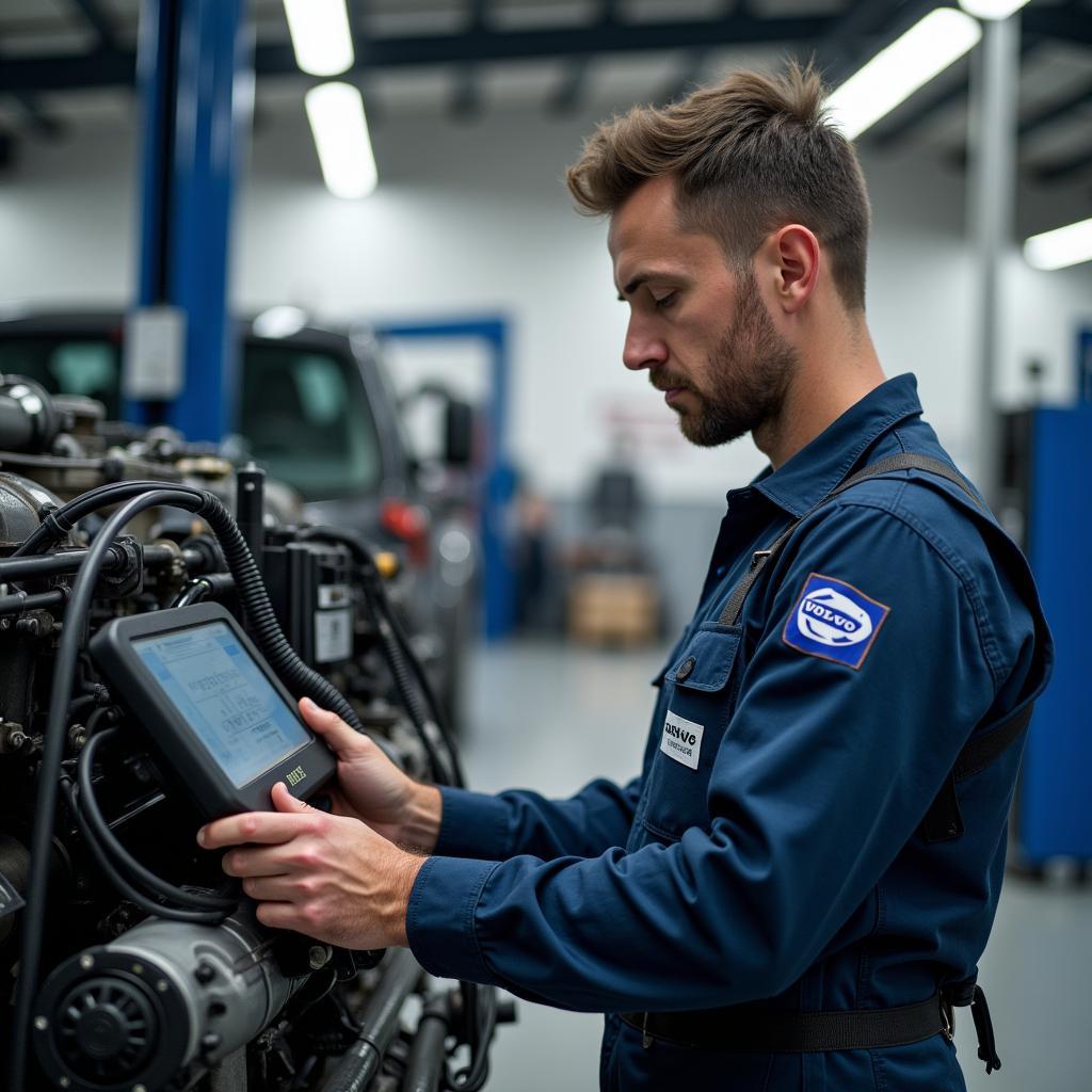 Volvo Specialist Technician Working on a Car in Melbourne